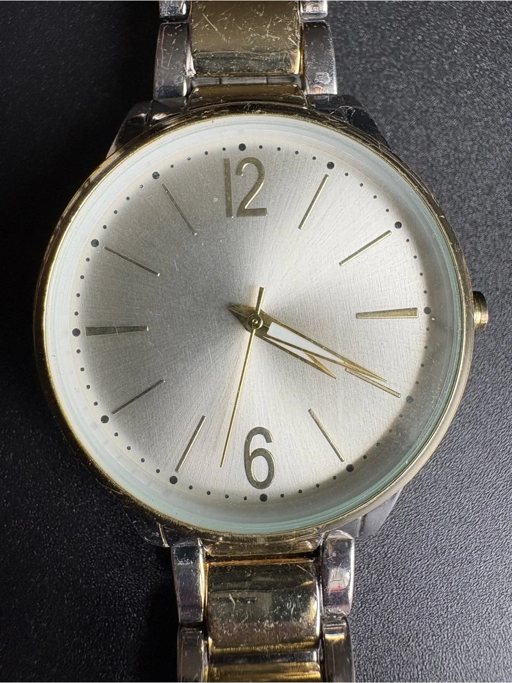 Two-Tone Gold & Silver Minimalist Women's Watch